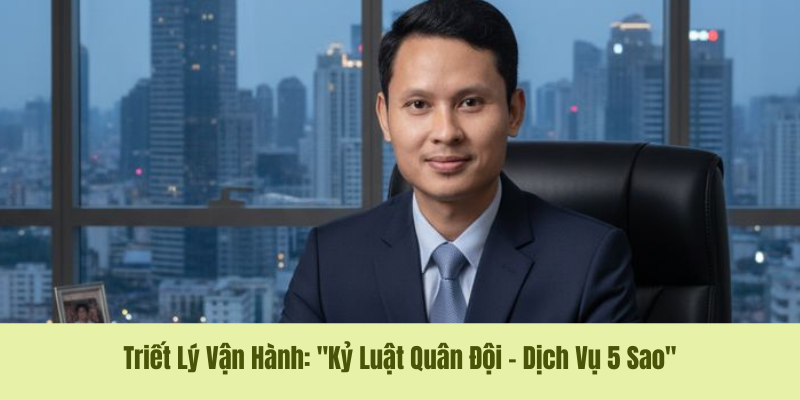 Triết Lý Vận Hành: "Kỷ Luật Quân Đội – Dịch Vụ 5 Sao" Triết Lý Vận Hành: "Kỷ Luật Quân Đội – Dịch Vụ 5 Sao"