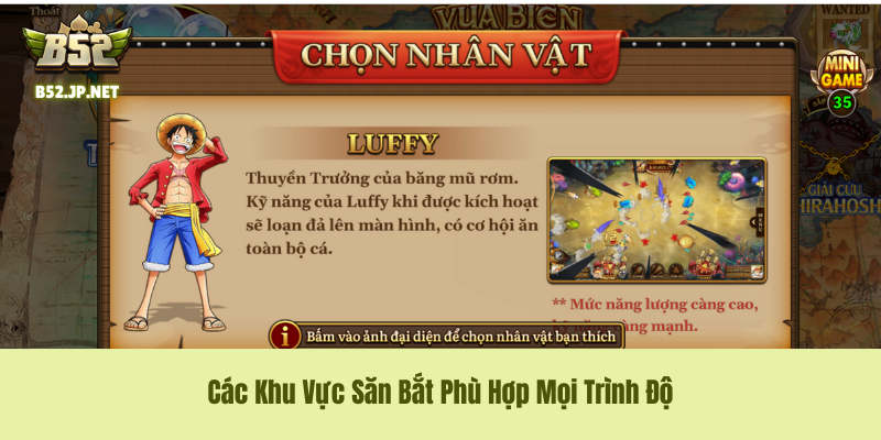 Các Khu Vực Săn Bắt Phù Hợp Mọi Trình Độ